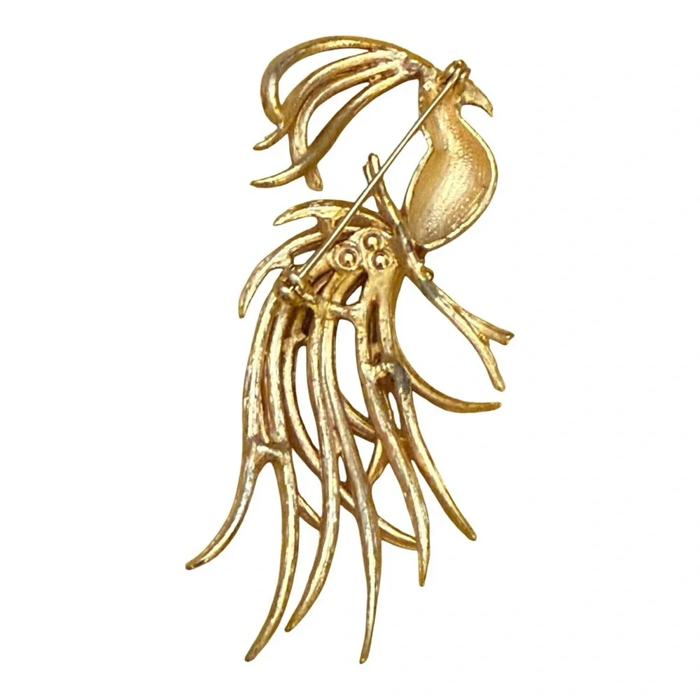 Vintage Bird Peacock Broach‎ Pin